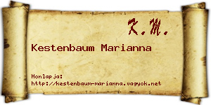 Kestenbaum Marianna névjegykártya